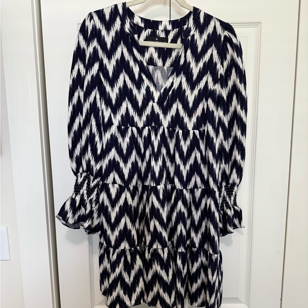 Navy & White Dress